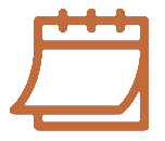 Flip Calendar - Light - Orange